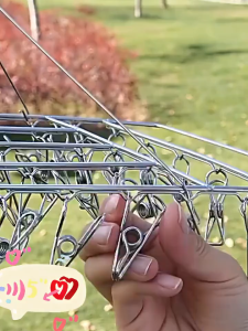 Vixplorn 20/30/40 Stainless Steel Clips Cloth Hanger Windproof Socks Drying Clips Socks Underwear Towel Hanger