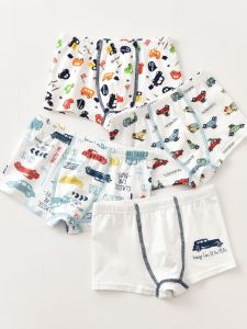 Boys Breathable Cotton Boxer Shorts Childs Comfortable Underwear Flat Angle Pants Elastic Four Corner Briefs for Kids
