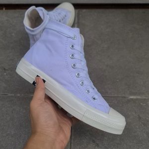 OBRAL SEPATU SNEAKERS CONVERSEE 70S HIGH X OFF WHITE TRIPLE WHITE SOL GLOSSY IMPORT QUALITY SEPATU PUTIH POLOS KANVAS MURAH 100%