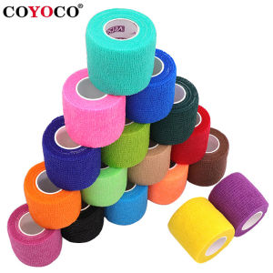 COYOCO 2.5/5/7.5/10cm*4.8m Non Woven Elastic Self Adhesive Bandage Cohesive Bandage for Sports Fixing Finger Wrist Leg