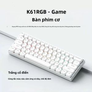 Bàn Phím Chơi Game Cơ Học NexusClick 61 Phím Switch Nâu Có Dây Đèn Nền RGB Keycap PBT Hot-swappable Dành Cho Esports Chuyên Nghiệp