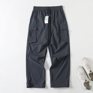 Quần Dài Thể Thao Nam Nữ Mùa Hè Mỏng Thoáng Khí Bằng Lụa Băng Quần Dài Ống Đứng Màu Đen Quần Dài Thường Ngày