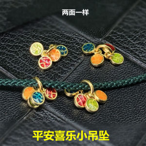 Pure Silver Gold Plated Small Pendant Woven Hand Rope DIY Accessories for Necklace Jewelry Fashionable Silver Decorations