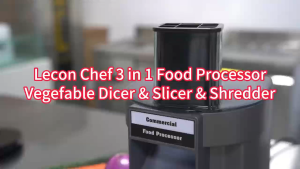 leconchef เครื่องหั่นผักไฟฟ้า vegetable cutter เครื่องหั่นผักผลไม้ เครื่องหั่นผักผลไม้ เครื่องเดียวใช้ได้สามอย่าง วัสดุสเตนเลส (พร้อมส่ง)