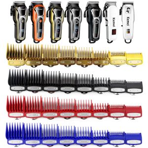 Kemei Hair Clipper Limit Comb Guide Attachment Size Barber Replacement 1.5/3/4.5/6/10/13/19/25/mm 8pcs Set For 1990 809A 1761