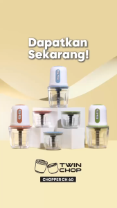 CHOPPER TWINCHOP 500ML PENGGILING DAN PENGHALUS BUMBU CH60 | MITOCHIBA