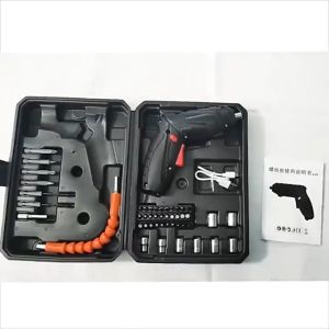 Electric Cordless Screwdriver Tool Kit 47PCS Set with LED Light Rechargeable Portable Foldable