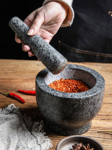 SHELI | Traditional Granite Mortar Pestle Doser