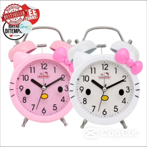 (250 gr) Jam Weker Beker Alarm Karakter Doraemon Hello Kitty Keroppi Suara Kring Sangat Nyaring
