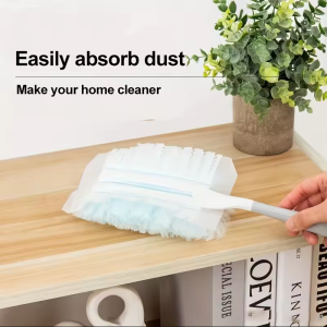 1 Handle & 6 Pack Heavy Duty Duster Refills Disposable Multi-Surface Cleaning Duster Head Replacement for Home Dusting