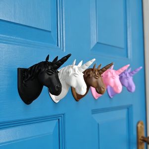 Self-Adhesive Animal Head Key Holder Heavy Duty Hanger for Keys Bags Towels Kawaii Home Decor for Entryway Bathroom