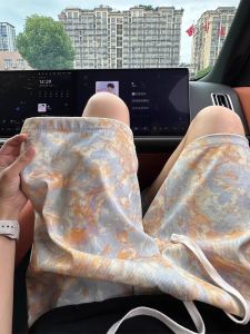Quần Short in Họa Tiết Phong Cách Retro Mỹ Cho Nam Mùa Hè Rộng Rãi Quần Dài Năm Điểm Quần Đi Biển Cho Cặp Đôi Quần Ống Đứng Quần Short Thời Trang