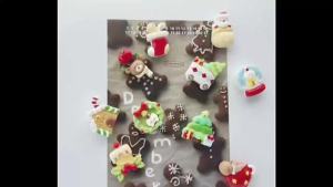 10 Pcs Cute Christma Fridge Magnet Snowman Gingerbread House Christma Tree Christma Stocking Resin Accessorie Sticker Decoration