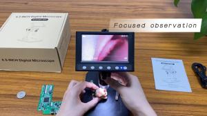 RIEVBCAU 4.3 Digital Microscope 1080P HD Coin Microscope with 8 LEDs 1000X Coin Magnifier Video MicroscopeWindows Compatible