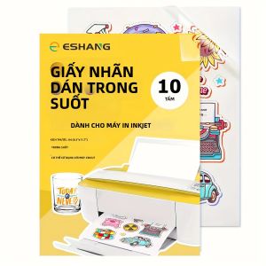 Giấy Dán Vinyl Khổ A4 Có Thể In Được 10 Tờ/gói Trong Suốt Không Chống Nước Tự Dính Dùng Cho Máy In Phun.