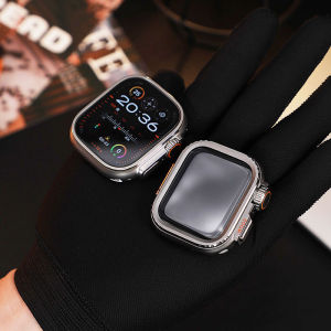 Metal Bumper Case For Apple Watch 45mm 44mm Protector Frame Cover For iWatch Series 9 8 7 6 5 4 SE Change To Ultra 2 49mm