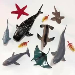 Phụ Kiện Mô Hình Động Vật Biển Mô Phỏng Trẻ Em Giáo Dục Sớm Giác Ngộ Nhận Thức Cá Mập Trắng Lớn Megalodon Đồ Trang Trí Đồ Chơi Cá Voi Sát Thủ