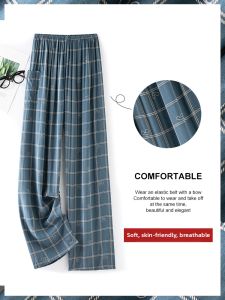 KASIHAN | Summer Mens Gingham Loose Fit Home Pants