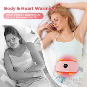 Uterine Warm Belt Cordless Menstrual Heating Pad Electric Waist Belt Abdominal Massager for Period Cramp Back Belly Pain Relief for Women Girls Ladies