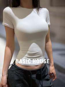 Basic House | Quick-drying Short Round-necked T-shirt