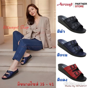 Aerosoft รองเท้าแตะผู้หญิง รองเท้าแตะแบบสวม ใส่สบายเท้า Aerosoft LA7035
