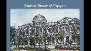 Uniquely Singapore Ceramic Coaster - National Museum of Singapore by local artist Joanna Wong