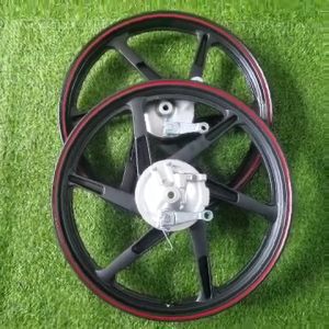 Bánh Mâm 6 cây 2 thắng đùm phanh cơ trước sau kèm má đùm lắp các đời WAVE ALPHA Nhỏ  SUPER DREAM  DREAM Thái HTH1133 MSP 2024