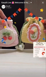 EasyB | Cherry🍒Crochet Earbud Earphone Cute Storage Pouch Handmade Mini Gift For Friends