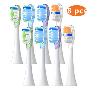 8 pcs Replacement Brush Heads for Philip Diamond series HX6064 HX6930 HX6730 Sonic Electric Toothbrush Vacuum Nozzle A3