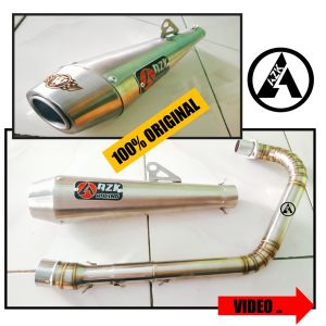 Knalpot Kawasaki w175 Full Stainless AZK RACING MUFFLER