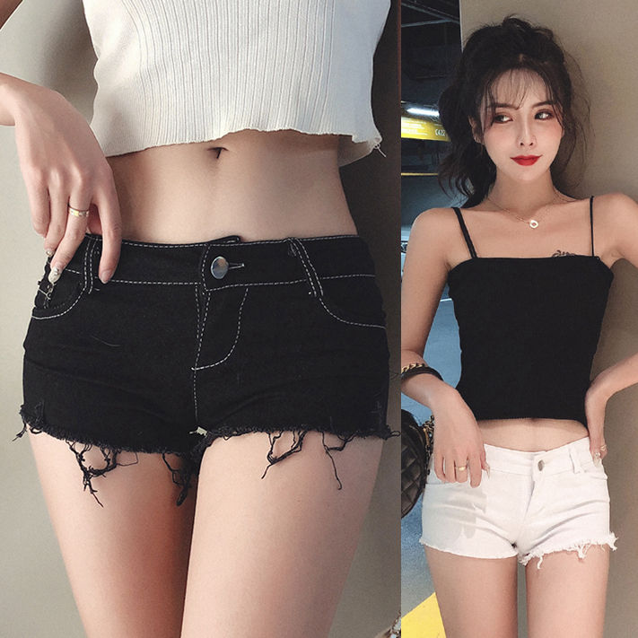 Frayed Edge Super Short Shorts Women Spring/Summer Sexy DS Low