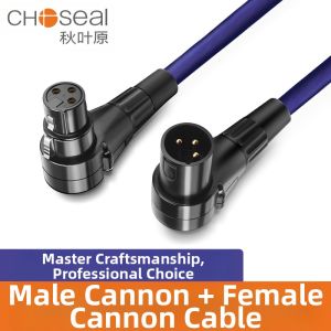 Choseal | Right Angle XLR Cable Male to Female for Audio Device Connection