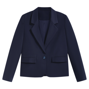 Navy Blue Womens Business Suit Formal Wear Commuter Fashion