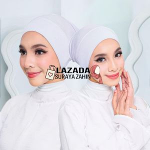 [ Cotton Indonesia. Snowcap ] Inner Cotton Snowcap/Inner Tudung Snowcap Lubang Dan Bergetah/Inner Snowcap Murah