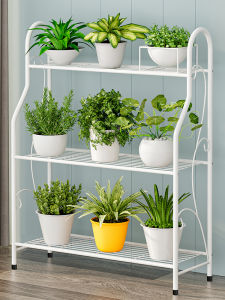 Modern Iron Art Flower Stand Multi-layer Indoor Living Room Floor-standing Plant Pot Rack Simple Design Balcony Storage Shelf