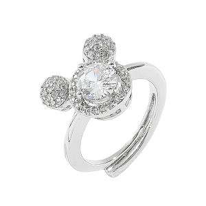 Disney Mickey Mouse Rings Luxury Charm Jewelry Rhinestone Rings Party Fashion Accessories for Friend Quality Gifts