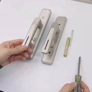 Aluminum Alloy Boutique Bathroom Toilet Keyless Door Handle Lock FOR CR Easy to Install