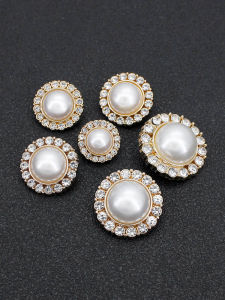 Nút Kim Loại Tròn Cao Cấp Đa Năng Cho Áo Khoác Len Chất Lượng Cao Nút Ngọc Trai Trang Trí Kim Loại Phong Cách Nhỏ Sang Trọng