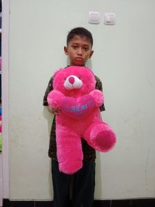 Boneka teddy bear size L gratis bordir nama