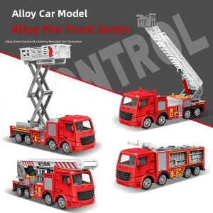 LIWAN | Alloy Fire Truck and Water Truck Model Set Childrens Toy