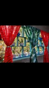 New Red Curtains Household Textiles New Arrival Fashion Flowers Kurtina 1Pcs 100x210cm For Room Window /Door Home Living Decoration No Ring Curtain Strongly Recommended to Purchase【Local Shipment】