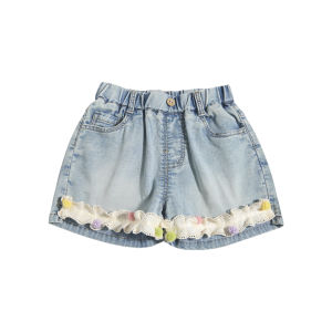 toz mama | Ruffled Denim Shorts for Girls Loose