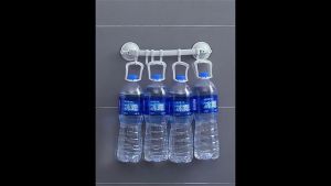 Adjustable 6 Row Hook Seamless Bathroom Towel Hanger Lock Type Strong Suction Cup Hook Kitchen Wall Hanging Holder