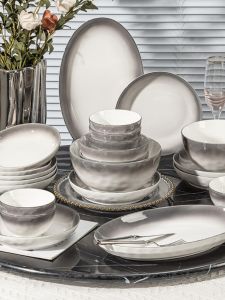 Bát Đĩa Sứ Trang Trí Nhà Mới Món Cá Chua Nấu Ăn Hàng Ngày Hình Chữ Nhật Hình Tròn Hình Vuông Hình Trái Tim Hình Bầu Dục Hình Chữ Nhật