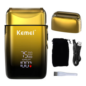 KEMEI Tx10 New Electric Shaver Portable Hair Trimmer for Men Metal Shaver Machine Beard Shaver With LCD Display Luxury Gift Box