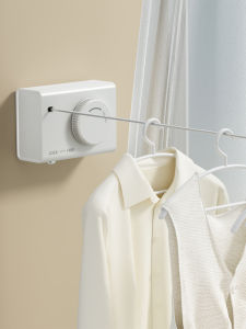 Invisible No-Drill Stainless Steel Clothesline Indoor Balcony Expandable Anti-Slip Windproof Clothes Drying Rope Aluminum Alloy