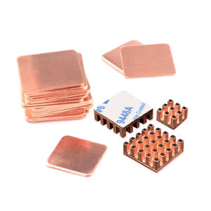 Heat Dissipation Copper Sheet for Computer Mobile Phone U CPU Notebook DIY Thermal Conductive Purple Copper Sticker 5 Sheets