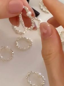 iDEAL✨แหวนไข่มุก Minimalist ของขวัญให้คนสำคัญ แหวนเงินแท้ แหวนปรับขนาดได้ แหวนแฟชั่น แหวนผู้หญิง แหวนเกาหลี ดีไซน์สุดหรูหรา