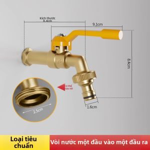 FENCHI | Vòi Nước Ngoài Trời Chống Đóng Băng Dòng Chảy Cao cho Giặt và Vườn