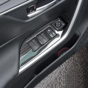 Ốp Che Công Tắc Nâng Kính Cửa Sổ Xe Toyota RAV4 XA50 2019-2025 Hybrid Chất Liệu Thép Không Gỉ Phụ Kiện Trang Trí Nội Thất